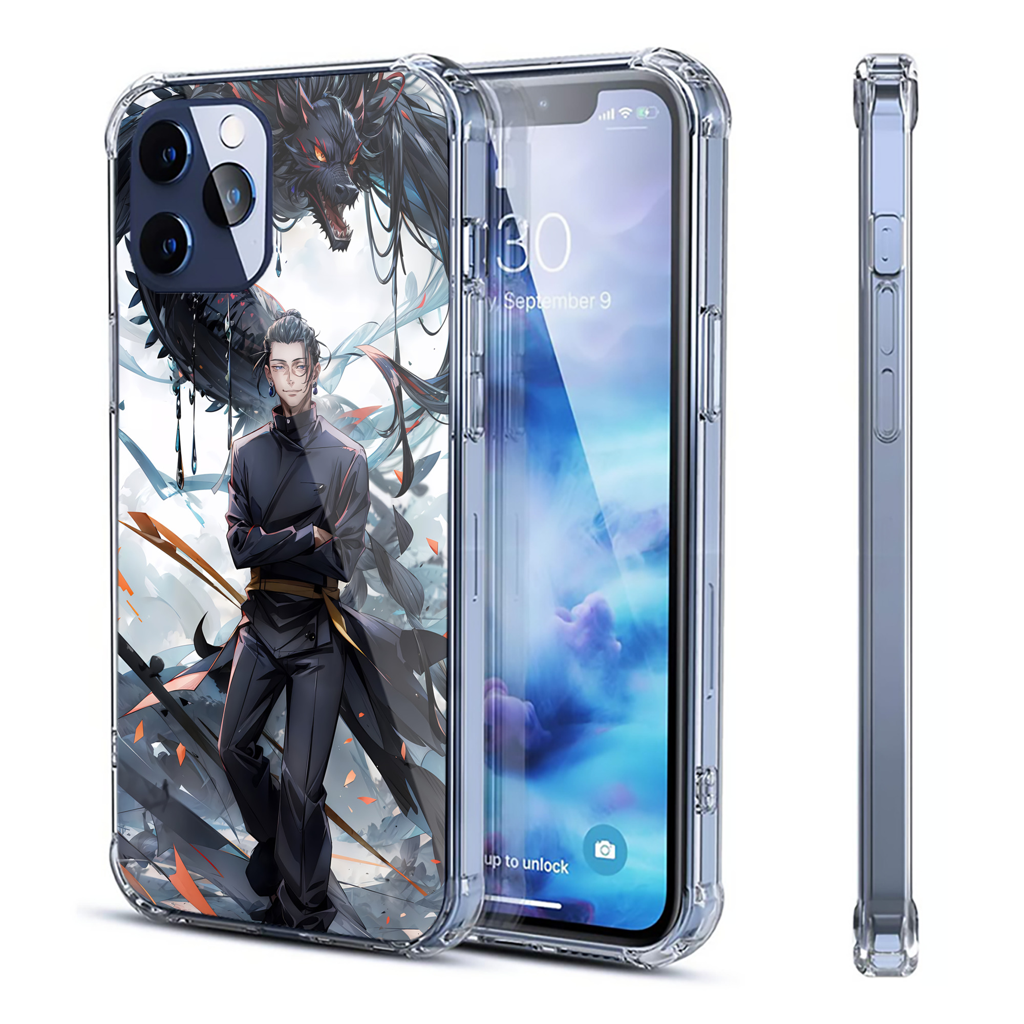 （画像用） 呪術廻戦 Jujutsu Kaisen 【iPhone 12シリーズ対応】透明スマホケース（クリアソフトケース）